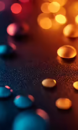 many bubbles on the surface of a table