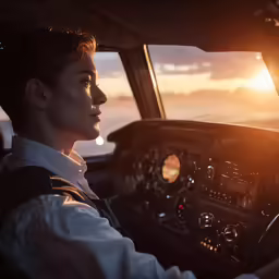 a man wearing a necktie is looking at the sun through a windshield