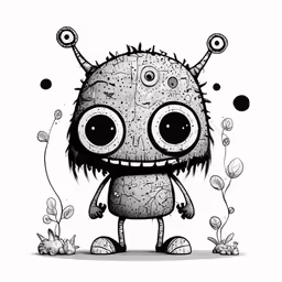 a drawing of an ugly looking creature