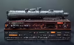 a silver object that is on top of a recorder