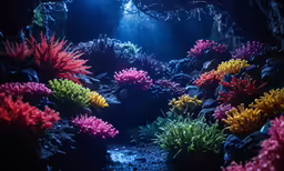 a close up shot of a coral reef
