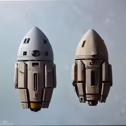 the two parts of a ship shaped object