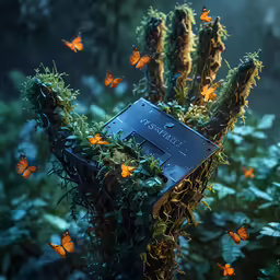 there are butterflies that can be seen flying all around