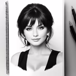 a sketch book with an image of lily love