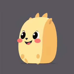 the illustration shows a cute, cartoon, yellow chicken