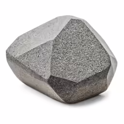 a white and grey rock on a white background