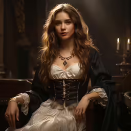 a woman wearing a black dress and necklace