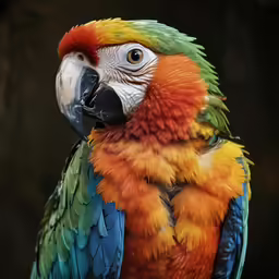 a parrot sitting on top of a wooden table