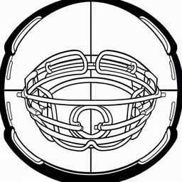 a drawing of a helmet with the word football on it,an outline of a football helmet and the name of the team,a football helmet with a large circle,football helmet with no face and a name,a black and white drawing of a football helmet