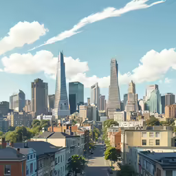 a picture of some buildings and sky