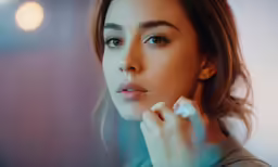 a woman is using the new technology to get rid of her unwanted lipstick