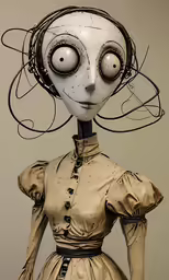 an artwork piece with eyes and headpieces