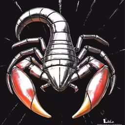 the cover of the book, scorpion
