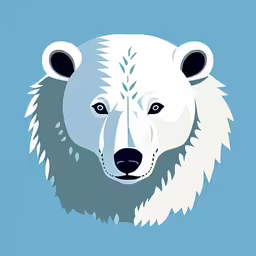 a graphic of a polar bear