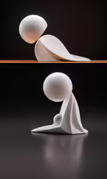 a 3d sculpture sits on top of a table