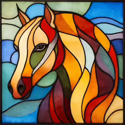 a close up of a painting on a glass window
