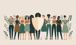 a group of women standing next to each other