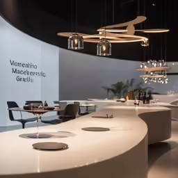 a bar with a bar stools and chairs