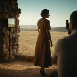 a woman takes a photo of someone taking pictures