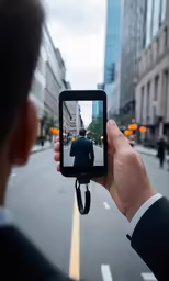 a person taking a photo of someone on a camera