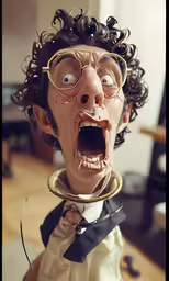 a doll that is posed as a weird man