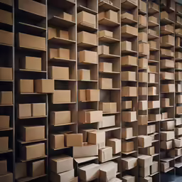 a bunch of boxes are on a wall