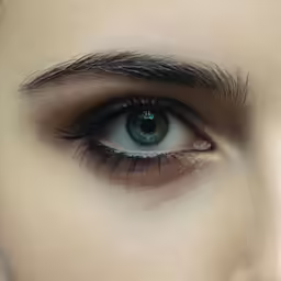 closeup of someone with green eyes