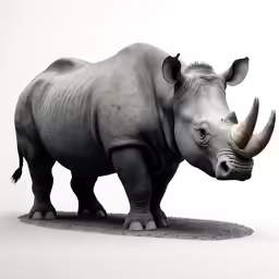 3d model of an animal - rhinoceros animal character