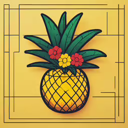 a 3d rendering of a pineapple,this is an illustration of a pineapple in a geometric pattern