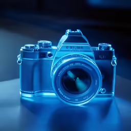 a picture taken at night with the lens lit up
