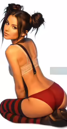 a very cute lady in tighty panties and heels