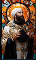 a man in a catholic outfit poses for a photograph