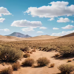 the mountains and clouds are in the distance in the desert