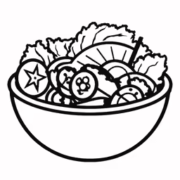 bowl of vegetables coloring pages printable