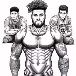 a drawing of two basketball players wearing the same uniform,the los clippers