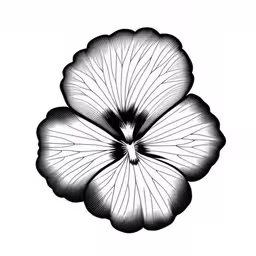 a ginko tree flower from the front,an ink drawing of a flower