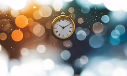 the clock has been hanging from the string