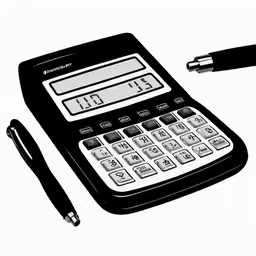 this is a drawing of a digital calculator