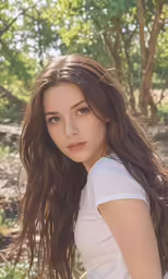 an asian woman wearing white poses for the camera