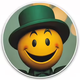 a man wearing a green top hat and bow tie