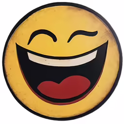 the smiley face painted on a yellow plate