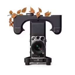 an old camera is turned into something that looks like leaves