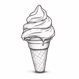an illustration of a vanilla ice cream cone
