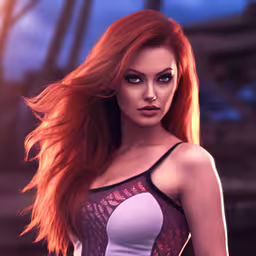 a beautiful young lady dressed in futuristic fashion,an illustration of a woman in a black and white dress