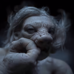 an image of a weird old creepy woman