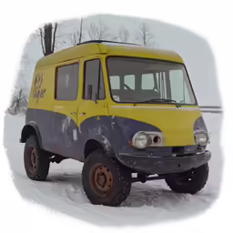 this is an image of a van with nothing around