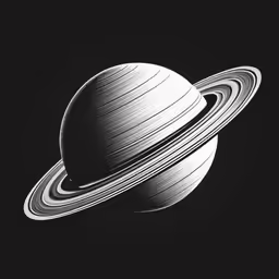 saturn in the sky with its rings out