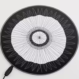 the circular design is made from a circular paper
