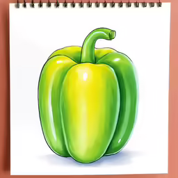 the painting has been made to look like a pepper