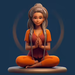 a girl sitting in the middle of a yoga position
